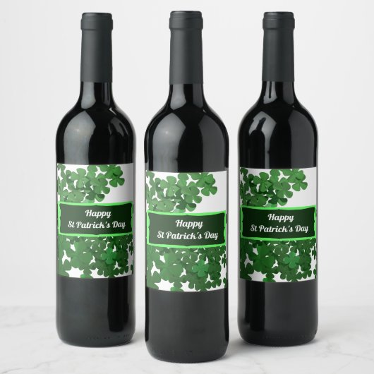 Étiquette Pour Bouteilles De Vin Bonne Saint Patrick's Day (Bouteilles)