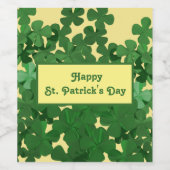 Étiquette Pour Bouteilles De Vin Bonne Saint Patrick's Day (Étiquettes simples)