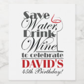 Étiquette Pour Bouteilles De Vin Bonne soumission de conception d'anniversaire (Étiquettes simples)