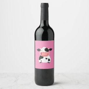 Étiquette Pour Bouteilles De Vin Bonne vache laitière Little Holstein