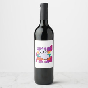 Étiquette Pour Bouteilles De Vin Boo effrayant