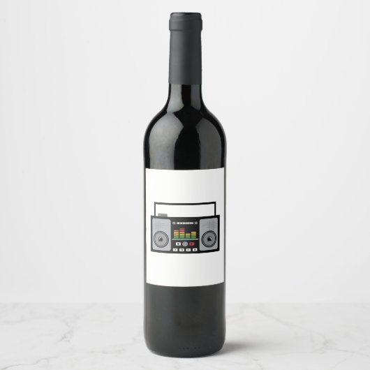Étiquette Pour Bouteilles De Vin Boombox (Devant)