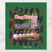 Étiquette Pour Bouteilles De Vin Boston, MA - Joyeux Noël (Étiquettes simples)