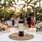 Étiquette Pour Bouteilles De Vin Botanical Garden Thank You Wedding 