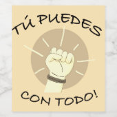 Étiquette Pour Bouteilles De Vin botella vino tu puedes  (Étiquettes simples)