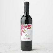 Étiquette Pour Bouteilles De Vin Bougainvillea Méditerranée Grec Mariage (Devant)
