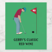 Étiquette Pour Bouteilles De Vin Boule de rouille verte (Étiquettes simples)