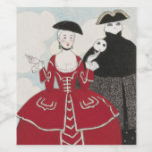 Étiquette Pour Bouteilles De Vin Boule masquée (Étiquettes simples)