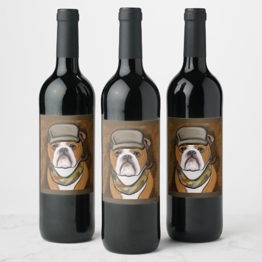 Étiquette Pour Bouteilles De Vin Bouledogue (Bouteilles)