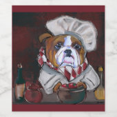Étiquette Pour Bouteilles De Vin Bouledogue (Étiquettes simples)