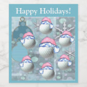 Étiquette Pour Bouteilles De Vin Boules de golf (Étiquettes simples)