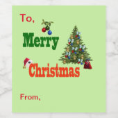 Étiquette Pour Bouteilles De Vin Boules De Pelouse Arbre De Noël Et Stocker, (Étiquettes simples)