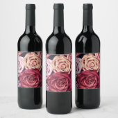 Étiquette Pour Bouteilles De Vin Bouquet de roses roses (Bouteilles)