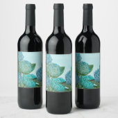 Étiquette Pour Bouteilles De Vin Bouquet d'été Blue Hydrangea (Bouteilles)