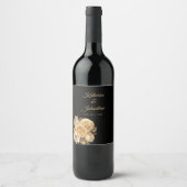 Étiquette Pour Bouteilles De Vin Bouquet-Mariage de fleurs neutres (Devant)