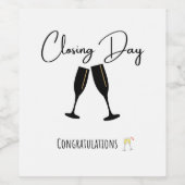 Étiquette Pour Bouteilles De Vin Bouteille cadeau de jour de fermeture (Étiquettes simples)