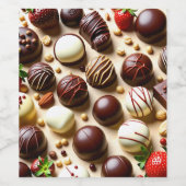 Étiquette Pour Bouteilles De Vin bouteille de chocolat (Étiquettes simples)