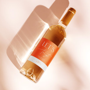 Étiquette Pour Bouteilles De Vin Bouteille de Mariage minimaliste moderne personnal