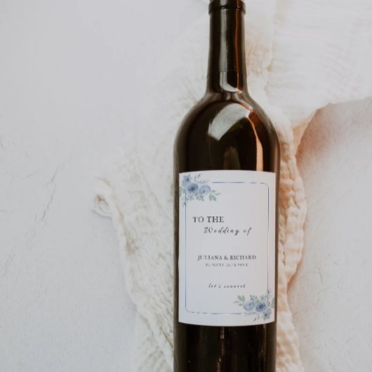 Étiquette Pour Bouteilles De Vin Bouteille de vin bleu étiquette Modèle