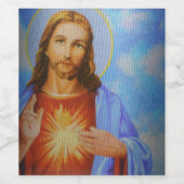 Étiquette Pour Bouteilles De Vin Bouteille de vin Jésus (Étiquettes simples)