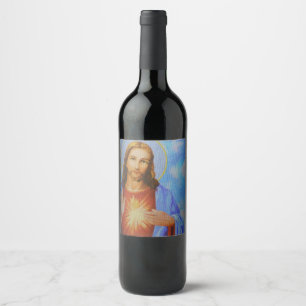 Étiquette Pour Bouteilles De Vin Bouteille de vin Jésus