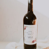 Étiquette Pour Bouteilles De Vin bouteille de vin Mariage rose Modèle étiquette