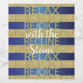 Étiquette Pour Bouteilles De Vin Bouteille de vin Pâques Étiquette Relax Rejoice Re (Étiquettes simples)