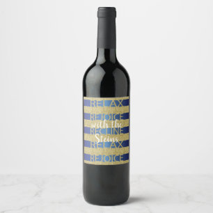 Étiquette Pour Bouteilles De Vin Bouteille de vin Pâques Étiquette Relax Rejoice Re