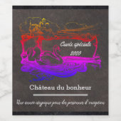 Étiquette Pour Bouteilles De Vin Bouteille de vin personnalisée (Étiquettes simples)