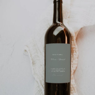 Étiquette Pour Bouteilles De Vin Bouteille de vin Sage Green étiquette Modèle