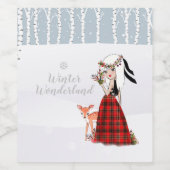 Étiquette Pour Bouteilles De Vin bouteille de vin Winter Wonderland (Étiquettes simples)