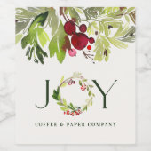 Étiquette Pour Bouteilles De Vin Bouteille d'eau joie couronne férié (Étiquettes simples)