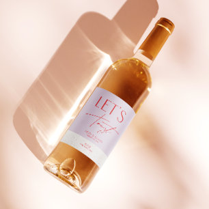 Étiquette Pour Bouteilles De Vin Bouteille Mariage personnalisée minimaliste modern