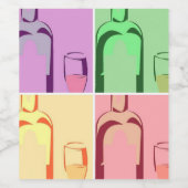 Étiquette Pour Bouteilles De Vin Bouteilles à vin Pop Art (Étiquettes simples)