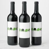 Étiquette Pour Bouteilles De Vin Boutons de hamster vert (Bouteilles)