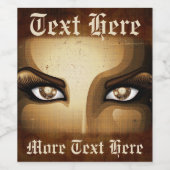 Étiquette Pour Bouteilles De Vin Boutons Eyes filles Steampunk (Étiquettes simples)