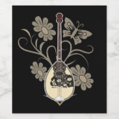 Étiquette Pour Bouteilles De Vin Bouzouki (Étiquettes simples)