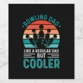 Étiquette Pour Bouteilles De Vin Bowling papa (Étiquettes simples)