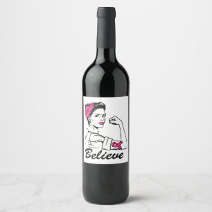 Étiquette Pour Bouteilles De Vin Braille Cancer