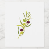 Étiquette Pour Bouteilles De Vin Branche d'olive (Étiquettes simples)