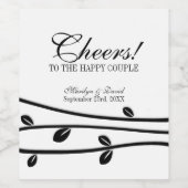 Étiquette Pour Bouteilles De Vin Branches en feuilles (Étiquettes simples)