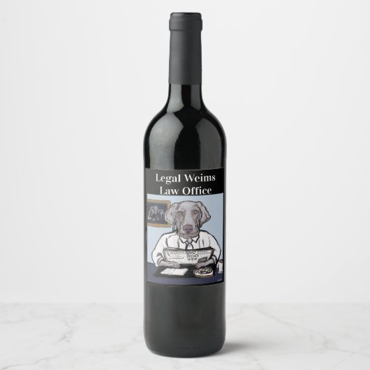 Étiquette Pour Bouteilles De Vin Braque de Weimar (Devant)