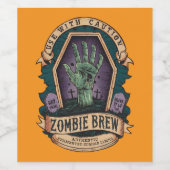 Étiquette Pour Bouteilles De Vin Brassage de zombie (Étiquettes simples)