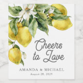 Étiquette Pour Bouteilles De Vin Bravo à aimer Rustique Boho Lemons Mariage (Étiquettes simples)