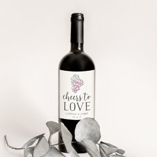 Étiquette Pour Bouteilles De Vin Bravo à l'amour   Mariage campagnard à vin Favoris