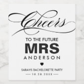Étiquette Pour Bouteilles De Vin Bravo au futur MRS. | Bachelorette (Étiquettes simples)