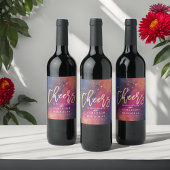 Étiquette Pour Bouteilles De Vin Bravo Aux Constellations De Nebula Galaxy Mariage