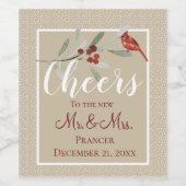 Étiquette Pour Bouteilles De Vin Bravo mariage | M. & Mme | Noël (Étiquettes simples)