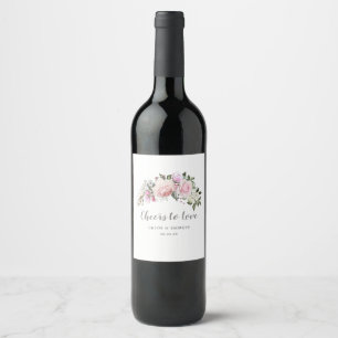 Étiquette Pour Bouteilles De Vin Bravo pour aimer rose blanc floral