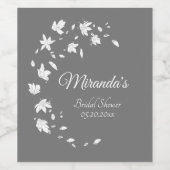 Étiquette Pour Bouteilles De Vin Bridal Shower (Étiquettes simples)